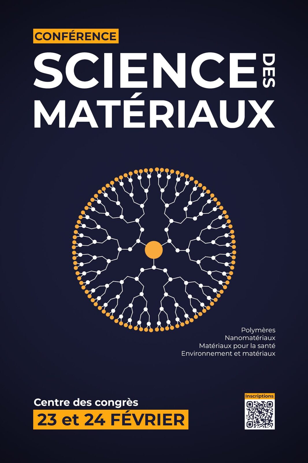 Exemple de design d'une affiche pour une conférence fictive